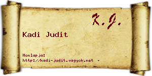 Kadi Judit névjegykártya