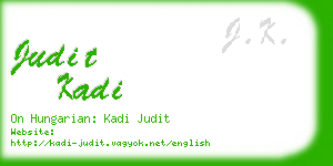 judit kadi business card